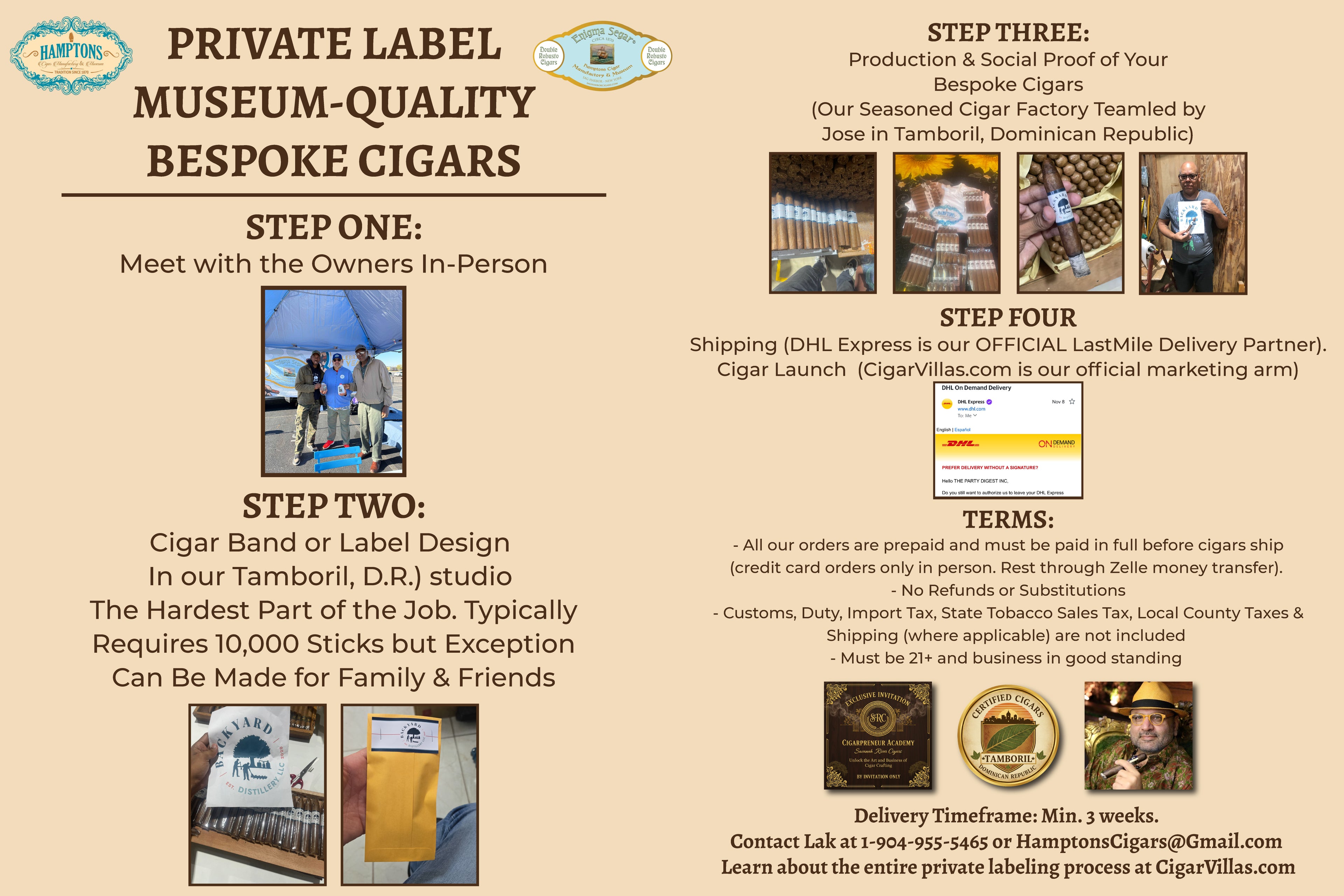 500 Private Label Museum Quality Bespoke Cigars