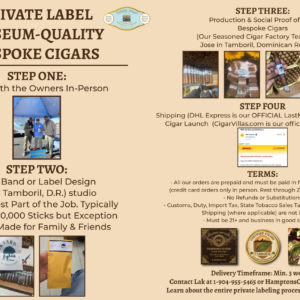 100 Private Label Museum Quality Bespoke Cigars